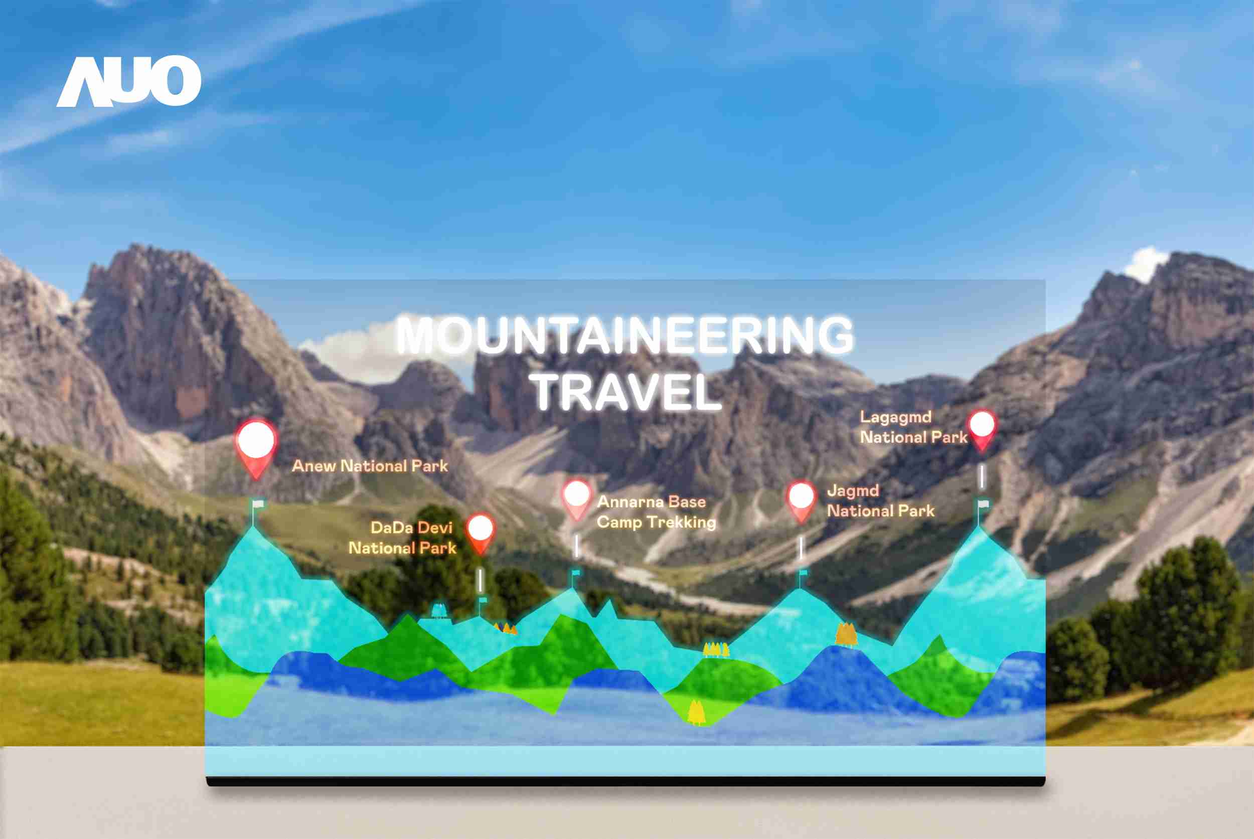 尊龙集团展示全球单片尺寸最大(*)42吋透明Micro LED显示器拼接而成的〝64吋透明Micro LED显示器〞，，，具备高透明度、、1,000 nits高亮度、、、、广色域、、、、采用三边无边框的无缝拼接等多重特色，，呈现超高清、、细腻画质而不遮挡后方视觉，，，，满足层峰需求，，，可广泛运用于零售、、、艺术展览或商业空间等场域